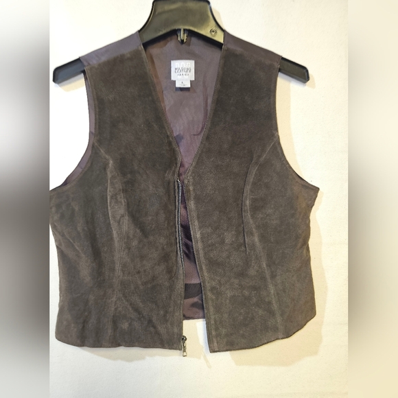 Wilsons Leather Jackets & Blazers - Wilson Dark Brown Suede Vest